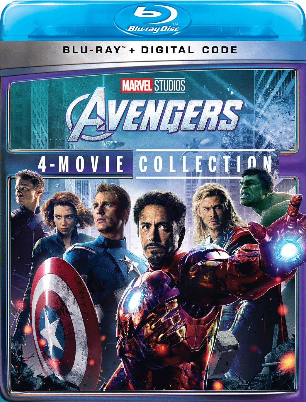 THE AVENGERS 4-MOVIE COLLECTION (Blu-ray) Robert Downey Jr. Chris Evans
