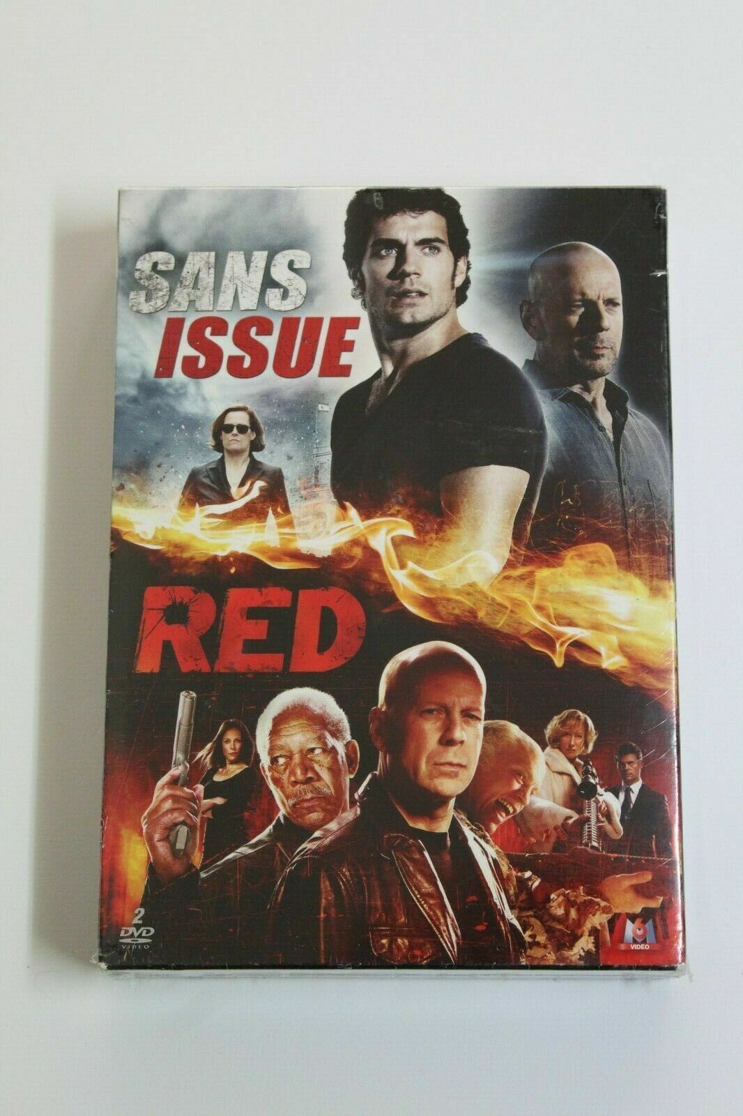 Pack 2 Peliculas Bruce willis SANS ISSUE + RED.  2 Dvd's Frances e Ingles. NUEVO
