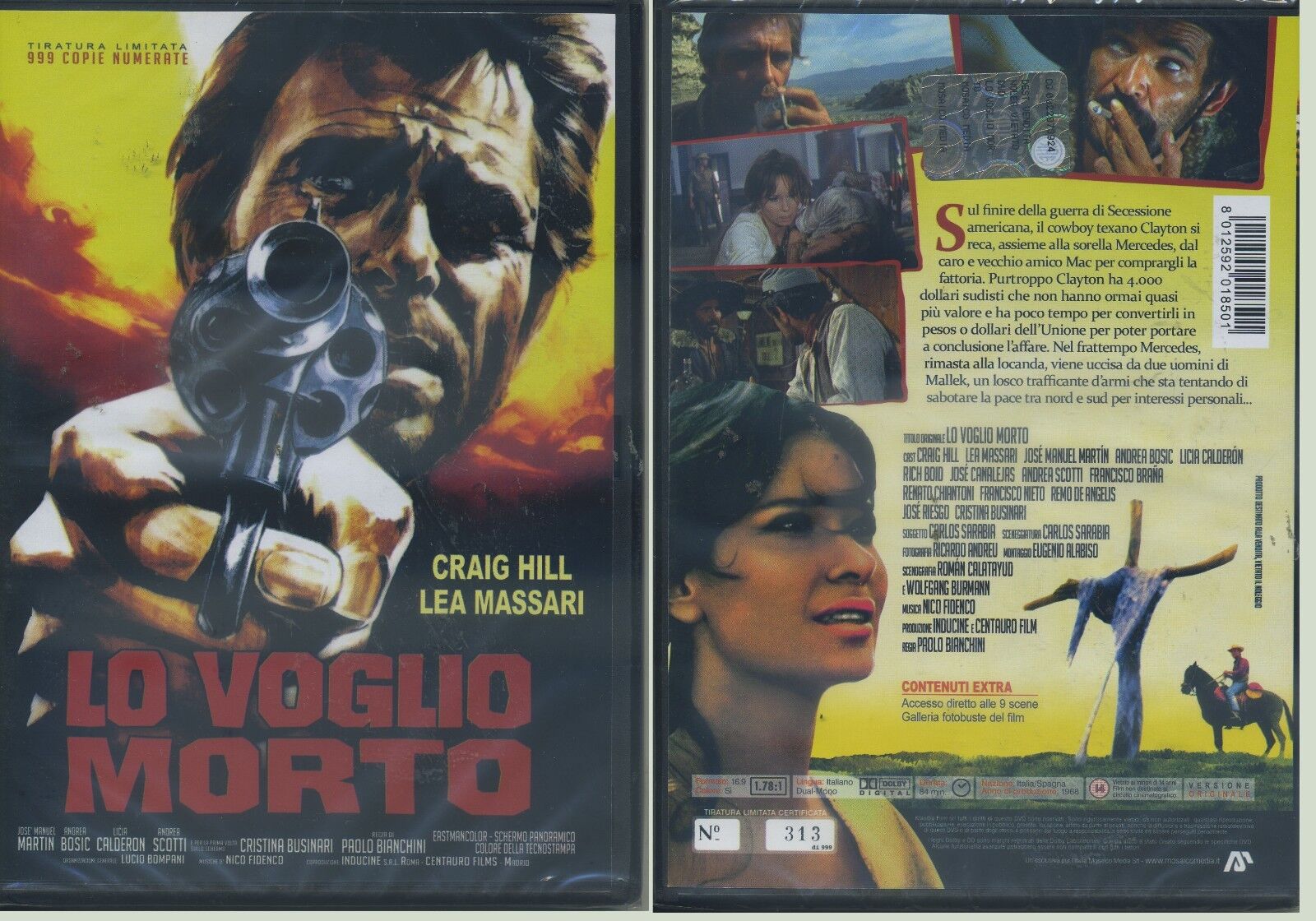 LO VOGLIO MORTO edizione numerata n 313 DVD NUOVO