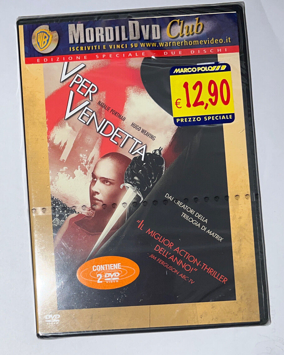 V PER VENDETTA EDIZIONE SPECIALE 2 DVD vendita FUORI CATALOGO - SIGILLATO