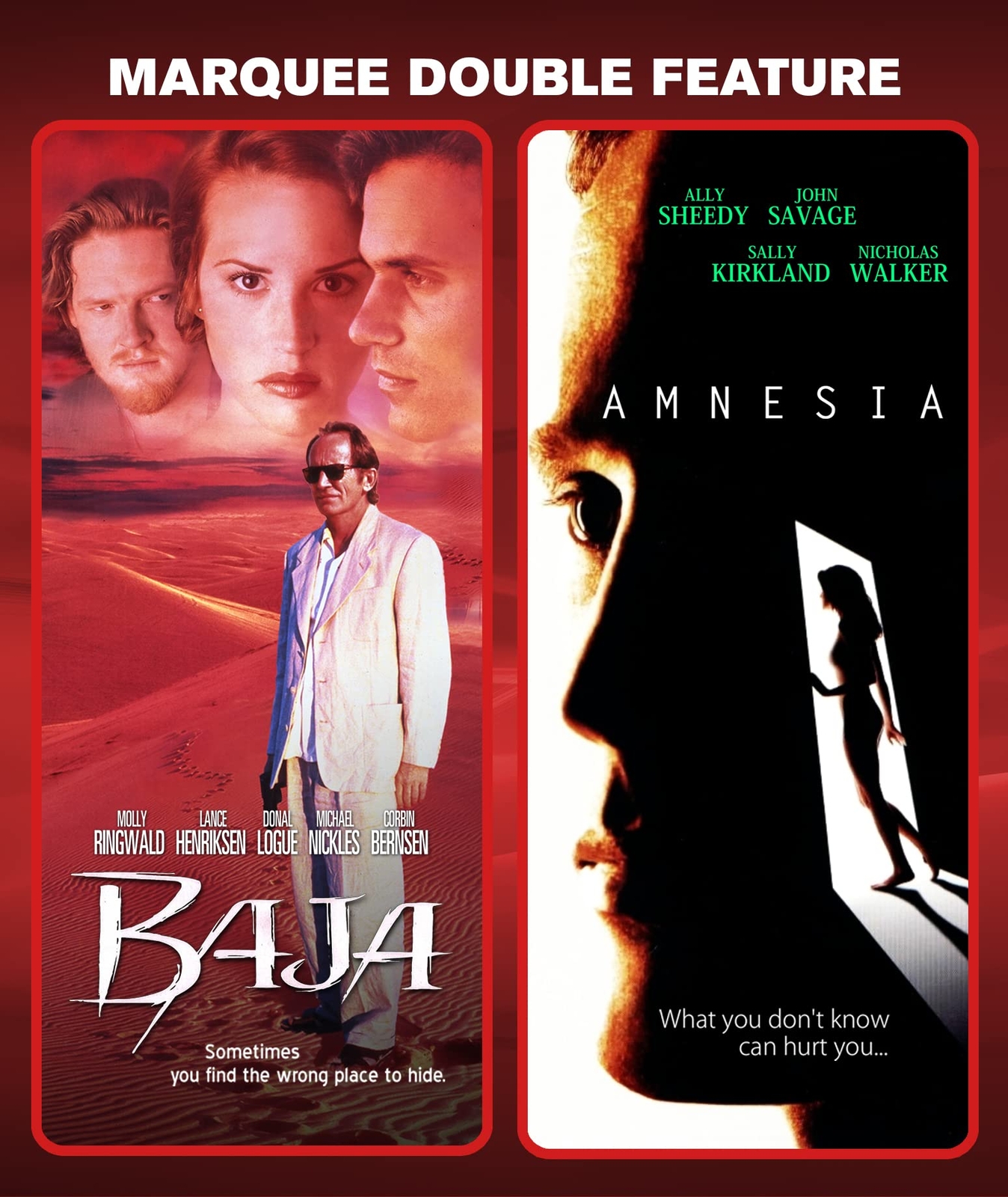 Baja + Amnesia  Marquee Double Feature (Blu-ray) Molly Ringwald Ally Sheedy