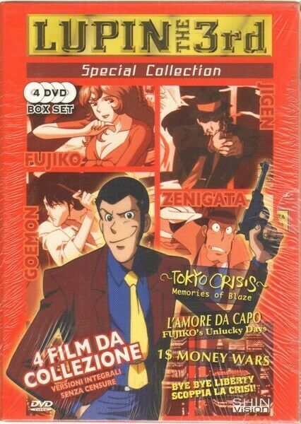 Lupin the 3rd Special Collection 4 FILM n. 4 DVD in Cofanetto NUOVO. Shin Vision