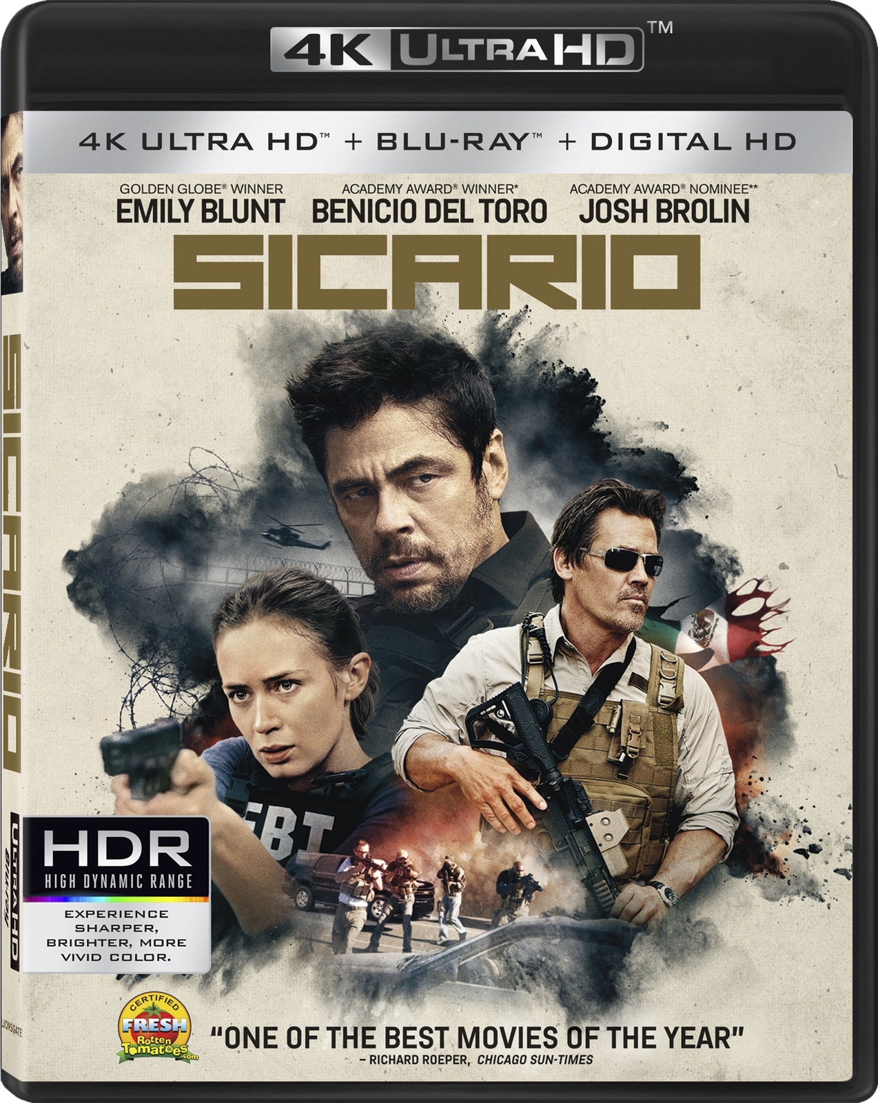 Sicario (4K UHD Blu-ray) Emily Blunt Benicio Del Toro Josh Brolin Victor Garber