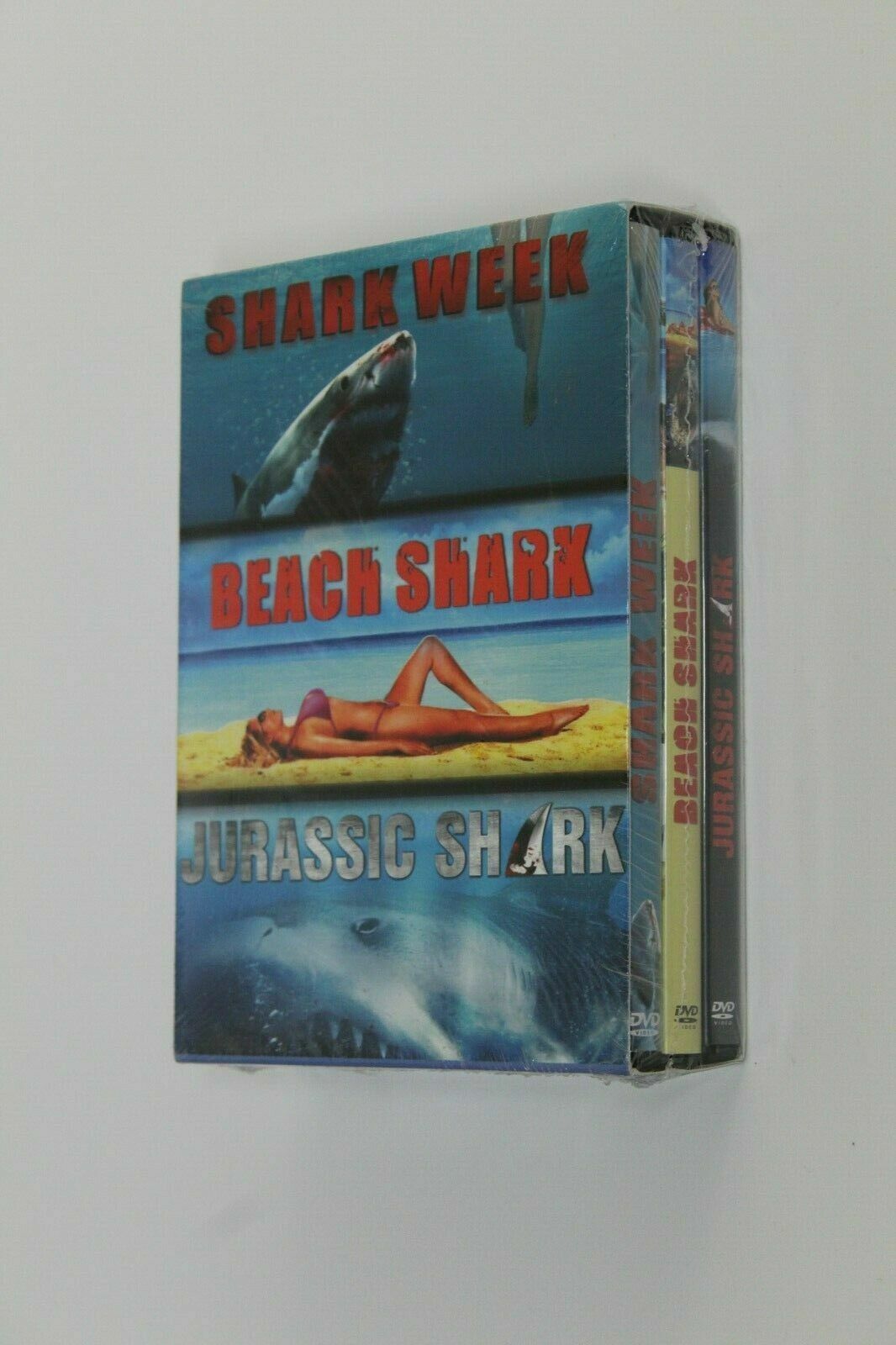 SHARK WEEK - BEACH SHARK - JURASSIC SHARK Pack 3 Dvd's Peliculas, Idioma...