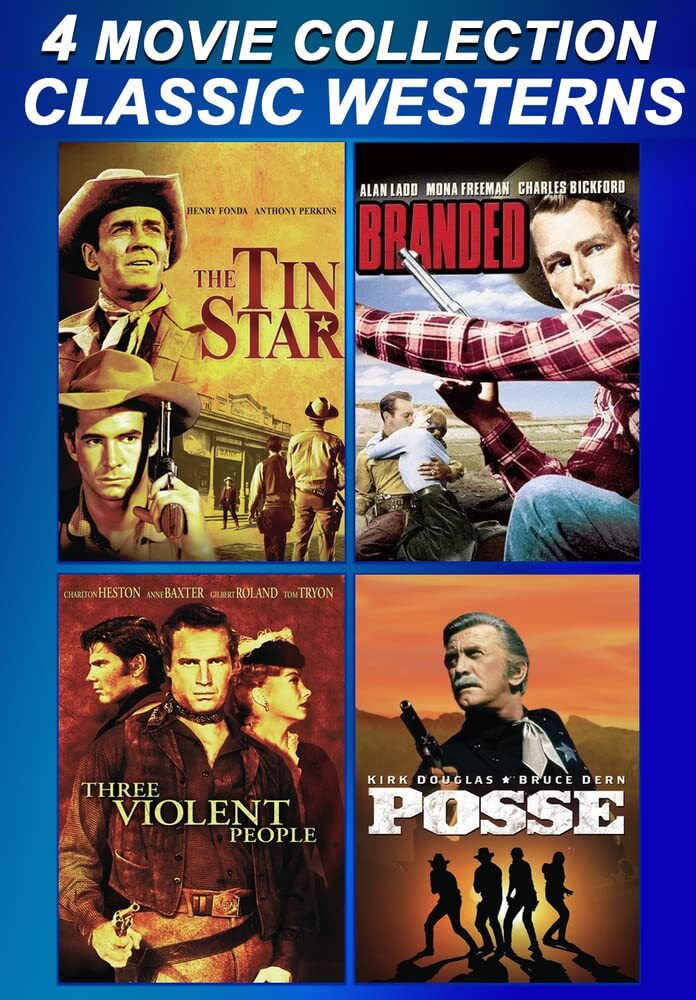Classic Westerns 4-Movie Collection (DVD) Alan Ladd Anthony Perkins Henry Fonda