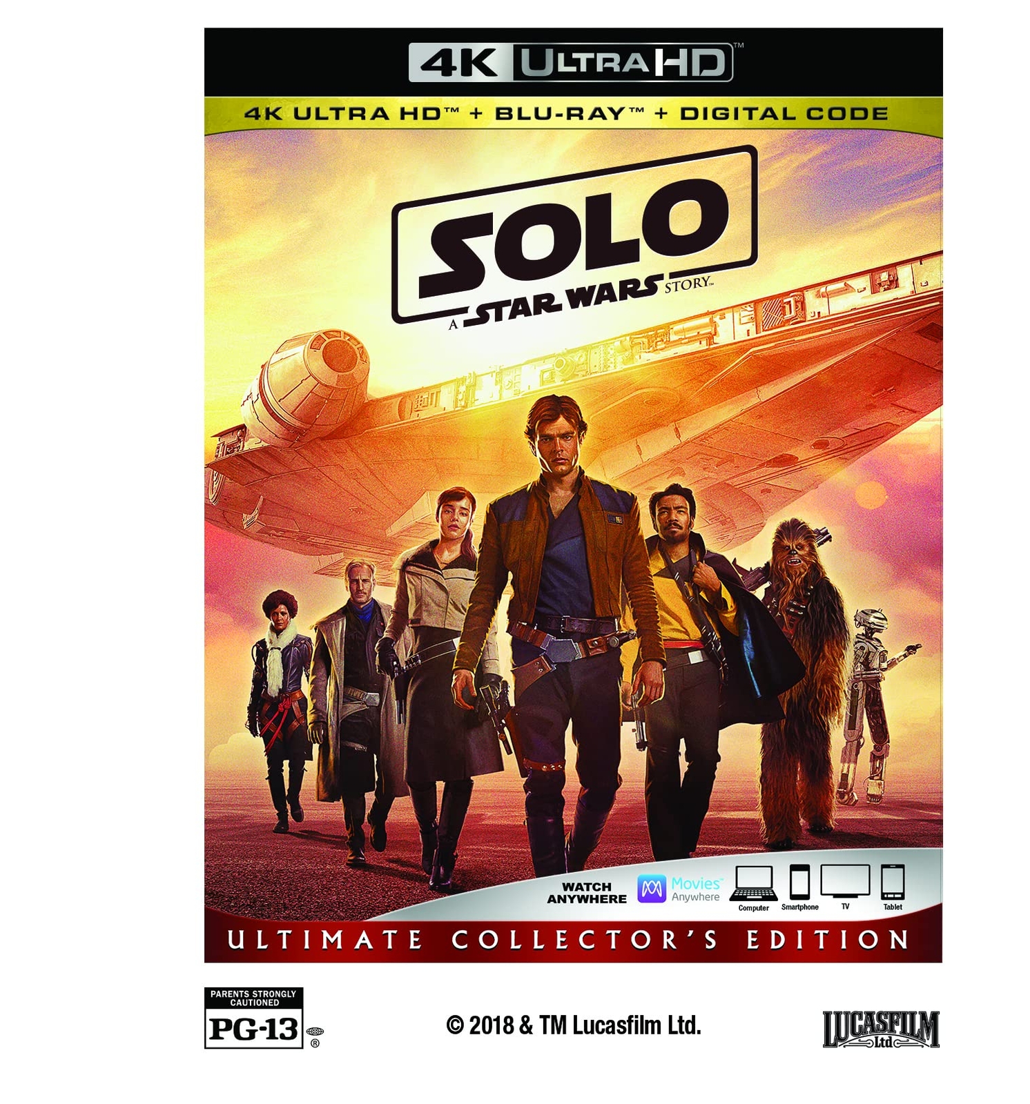 SOLO: A STAR WARS STORY (4K UHD Blu-ray) Alden Ehrenreich Woody Harrelson