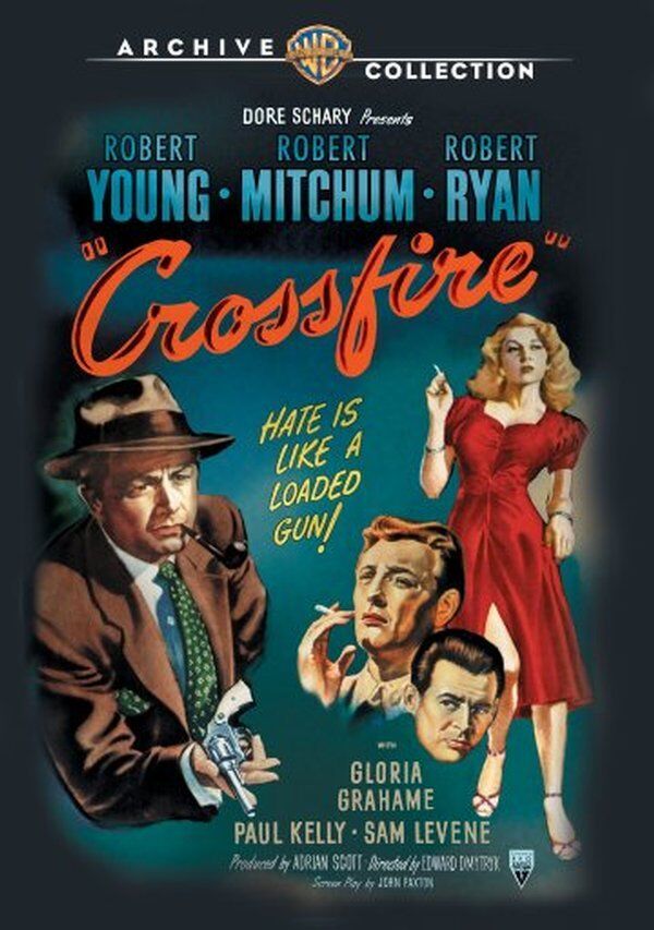 Crossfire DVD (1947) - Robert Young,Robert Mitchum, Robert Ryan, Edward Dmytryk