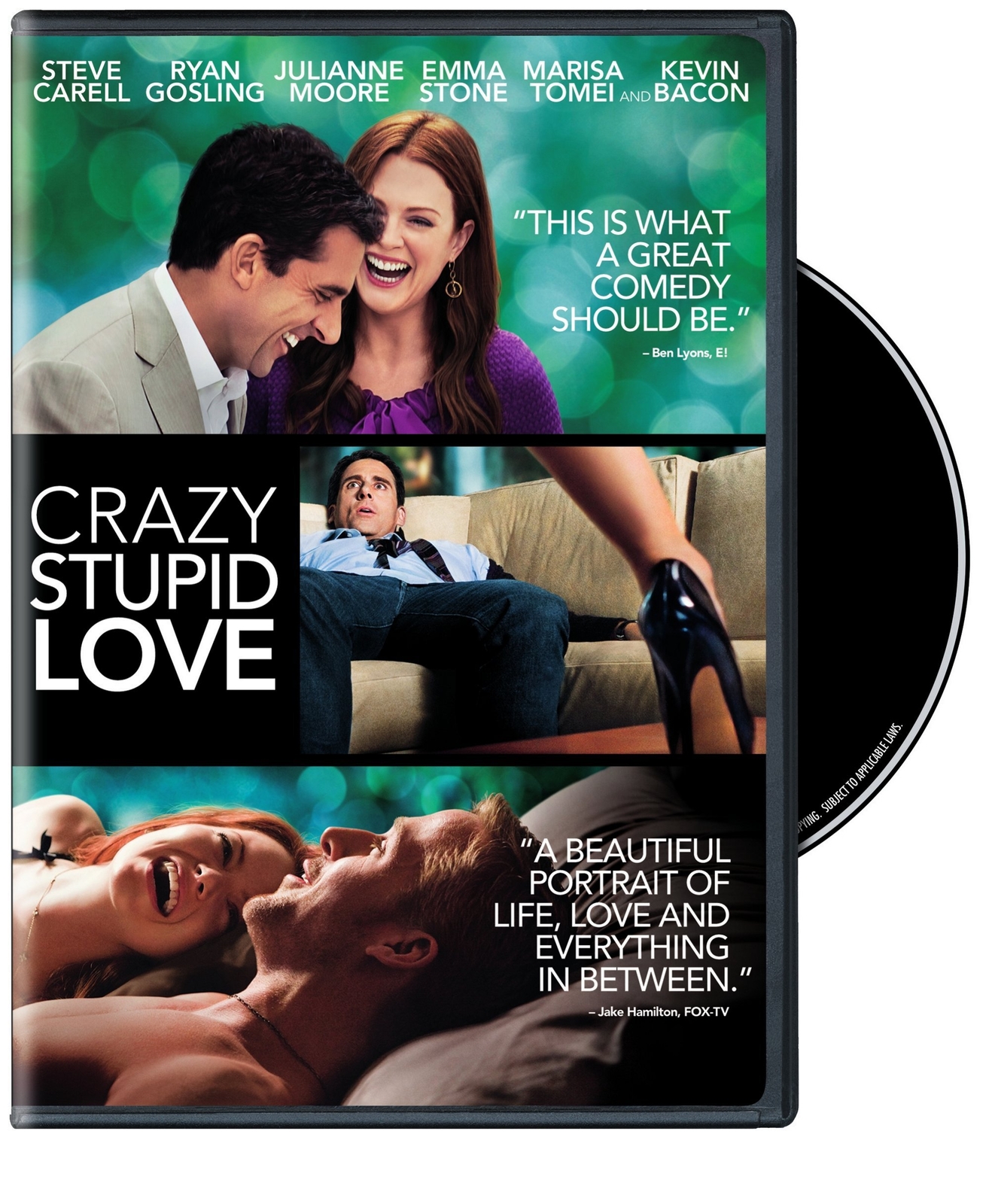 Crazy, Stupid, Love (DVD) Steve Carell Julianne Moore Marisa Tomei Ryan Gosling