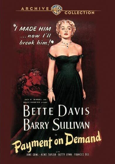 Payment On Demand (DVD) Barry Sullivan Bette Davis Betty Lynn Jane Cowl