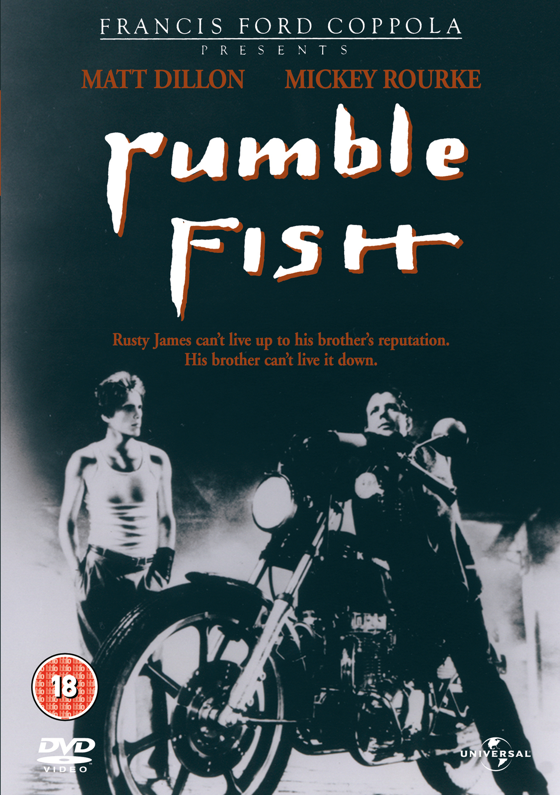 Rumble Fish (DVD) Laurence Fishburne Nicolas Cage Tom Waits Christopher Penn