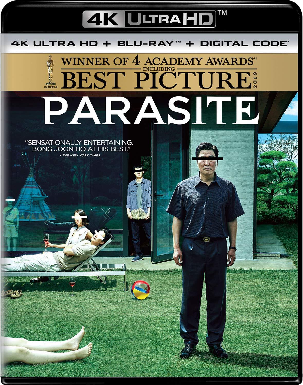 Parasite (Blu-ray) Kang Ho Song Sun Kyun Lee Yeo Jeong Cho Woo Shik Choi