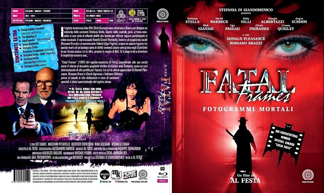 Fatal frames - Fotogrammi mortali BLU RAY Al Festa giallo horror 💀 1996