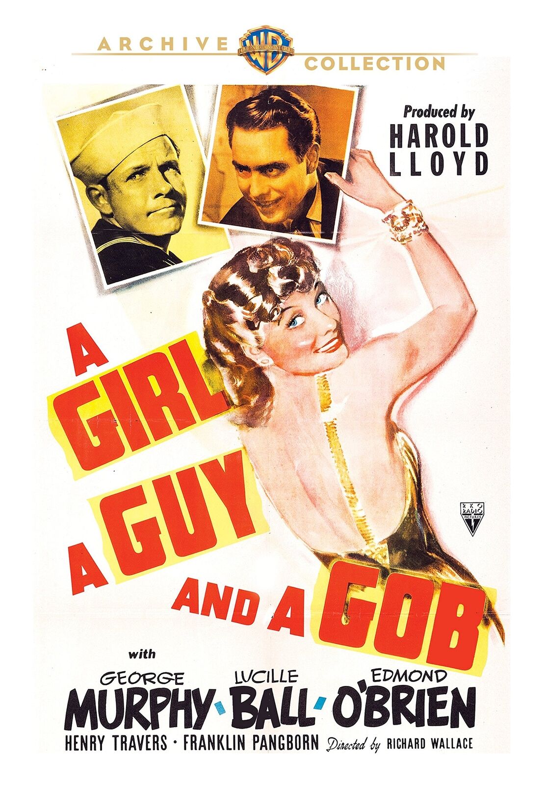 A Girl, A Guy And A Gob (DVD) Lucille Ball Edmond O'Brien Franklin Pangborn