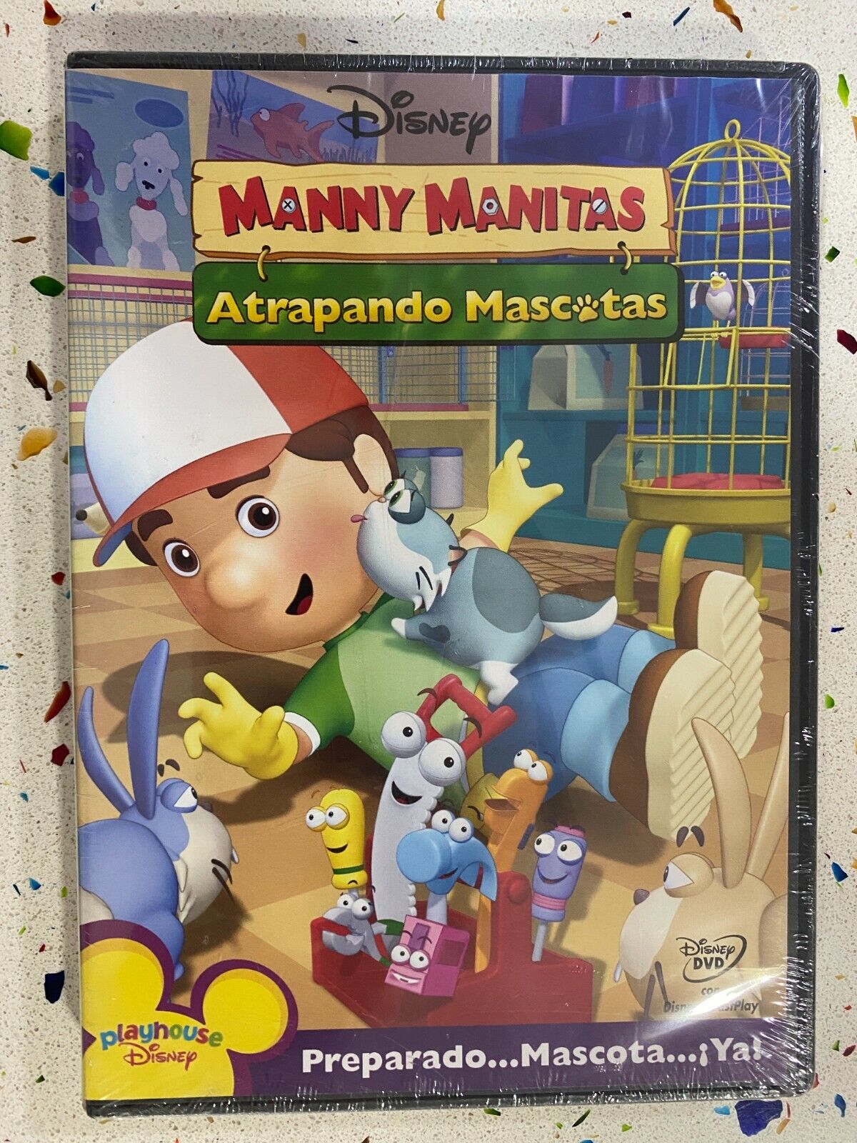 Manny di Casa Fai da Te DVD Atrapando Animali Disney Junior Nuovo Sigillato