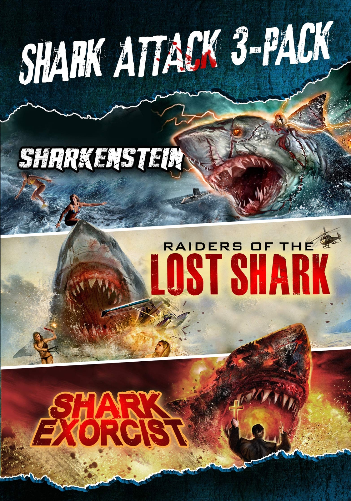 Shark Attack 3-Pack (DVD) Dan Desmarais Angela Kerecz Greta Volkova