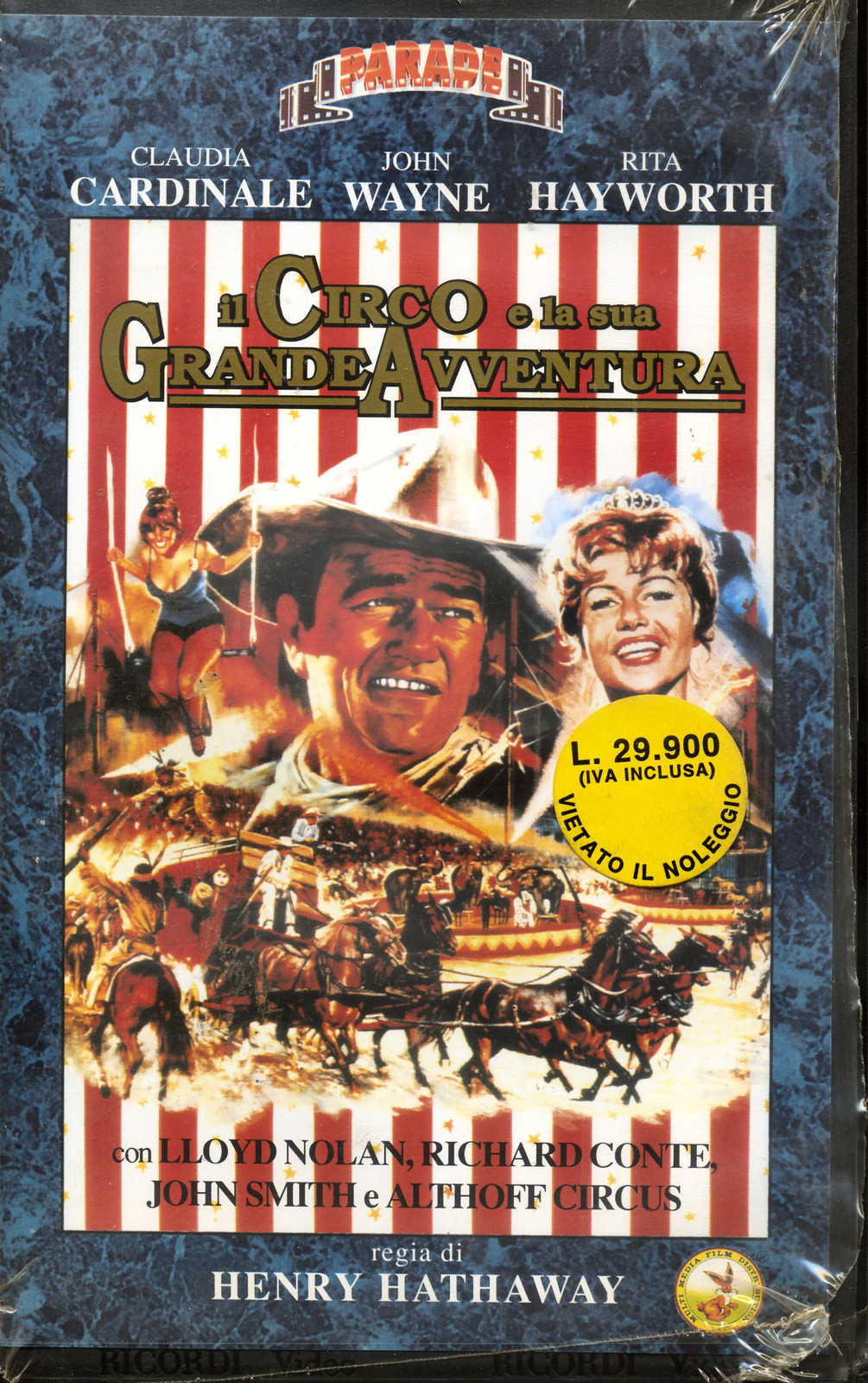 Il Circo E La Sua Grande Avventura John Wayne - VHS NUOVO