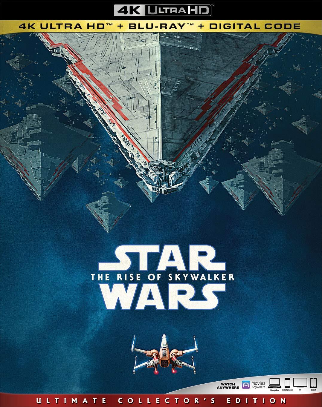 STAR WARS: THE RISE OF SKYWALKER (Blu-ray) Carrie Fisher Mark Hamill Adam Driver