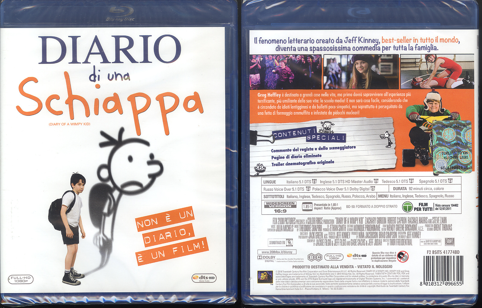 DIARIO DI UNA SCHIAPPA - BLU-RAY (NUOVO SIGILLATO)