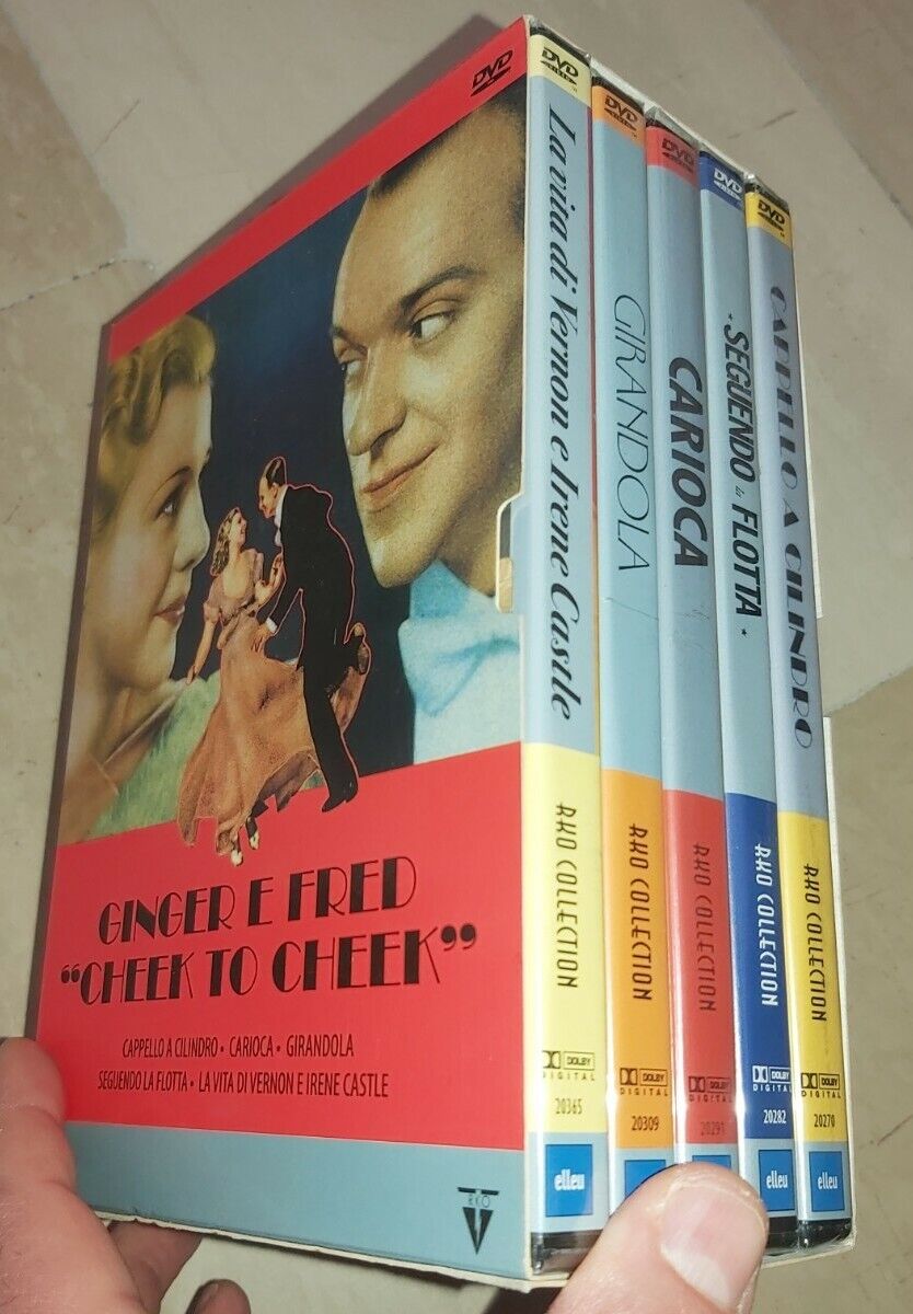 5 DVD RKO GINGER E FRED CHEEK TO CHEEK SIGILLATI CON GINGER ROGERS FRED ASTAIRE