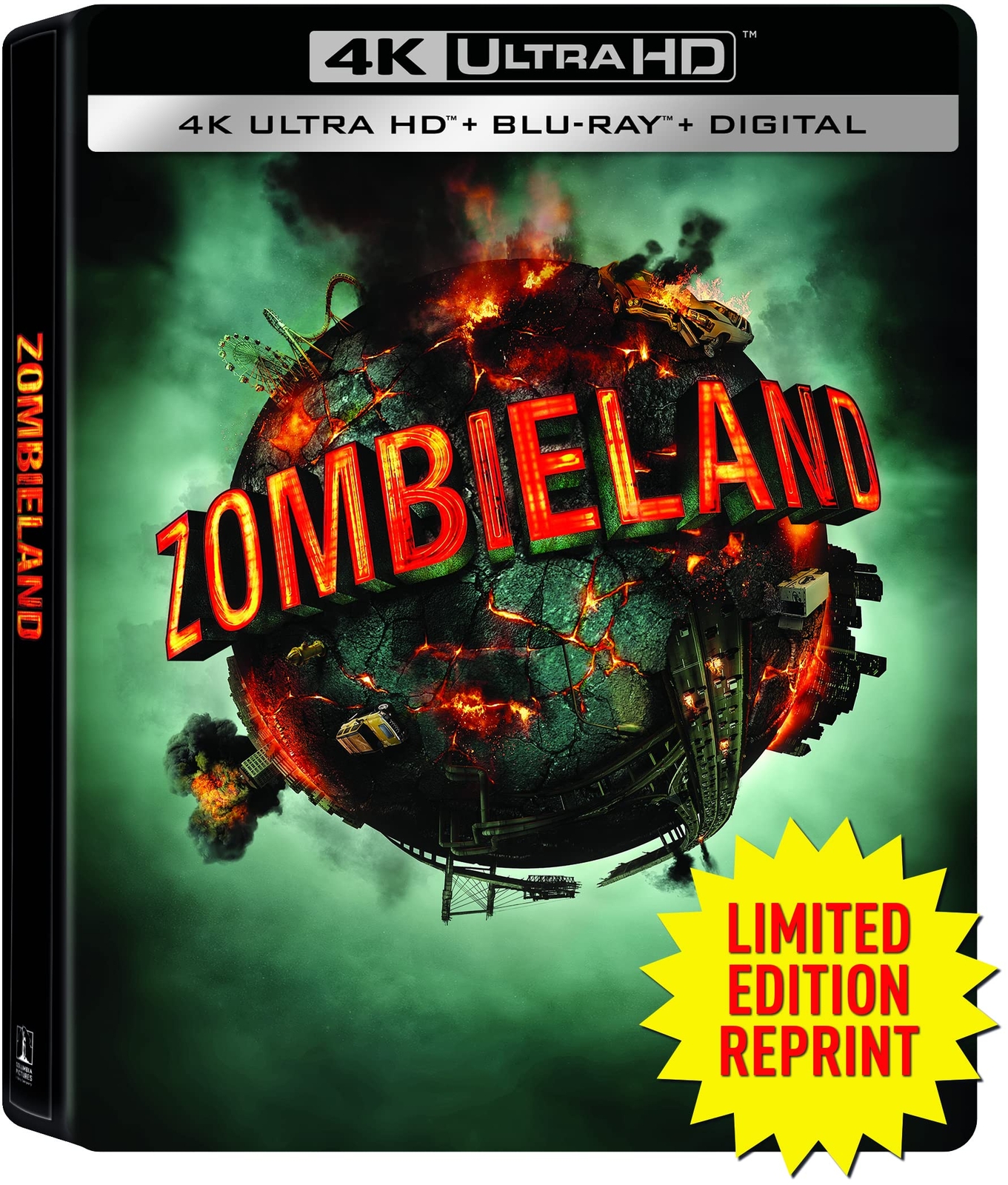 Zombieland Steelbook 4K UHD Digital (4K UHD Blu-ray) Woody Harrelson Emma Stone