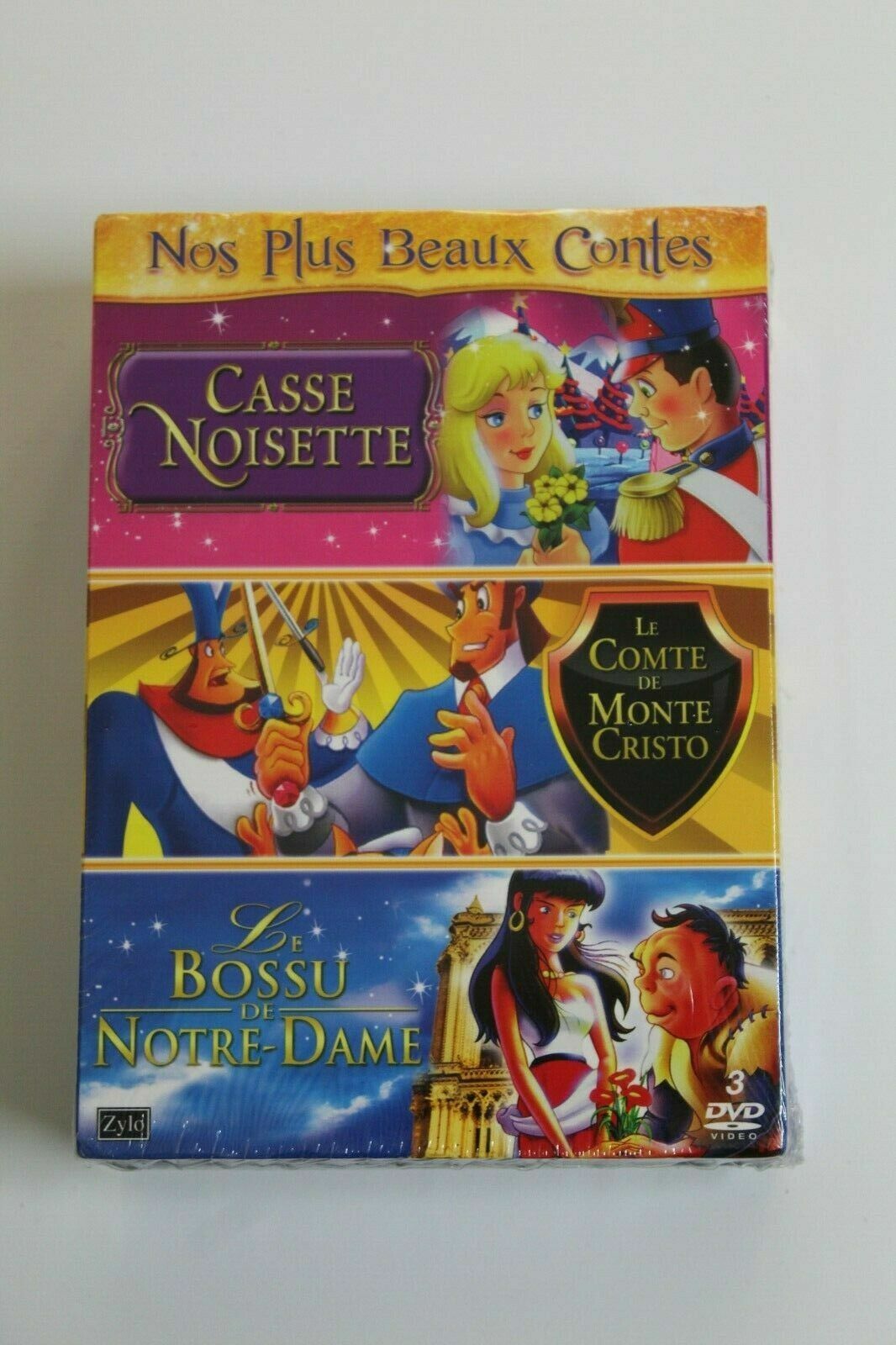 CASSE NOISETTE- LE COMTE DE MONTECRISTO- LE BOSSU...  Pack 3 DVD's Francia NUEVO