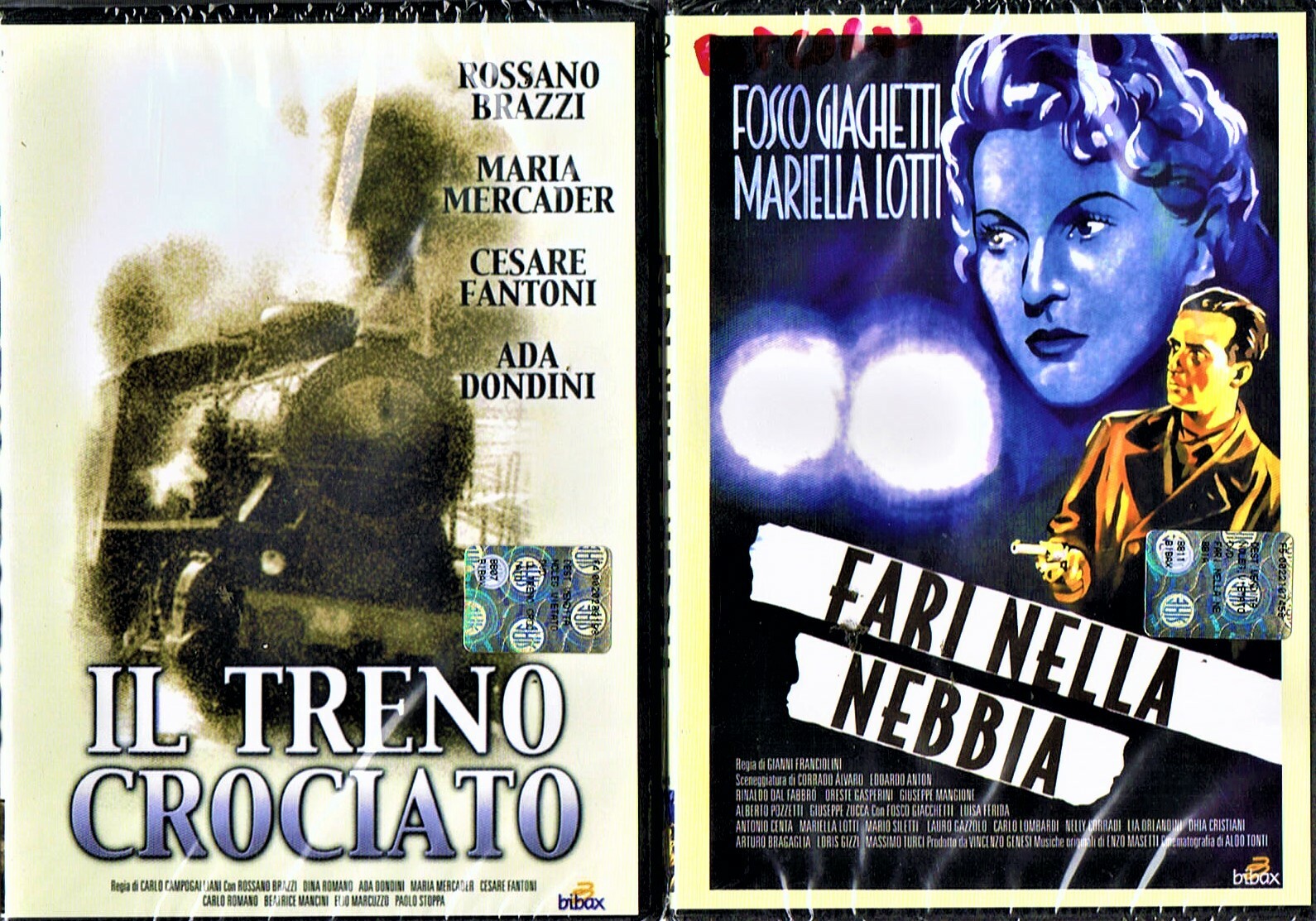 CINEMA ITALIANO D'AUTORE ANNI 40-50 - LOTTO 2 DVD NUOVI E INCELLOFANATI