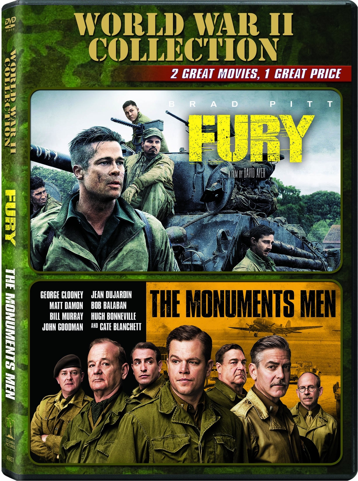 Fury / Monuments Men, the - Set (DVD) Clooney George Damon Matt Murray Bill Cate