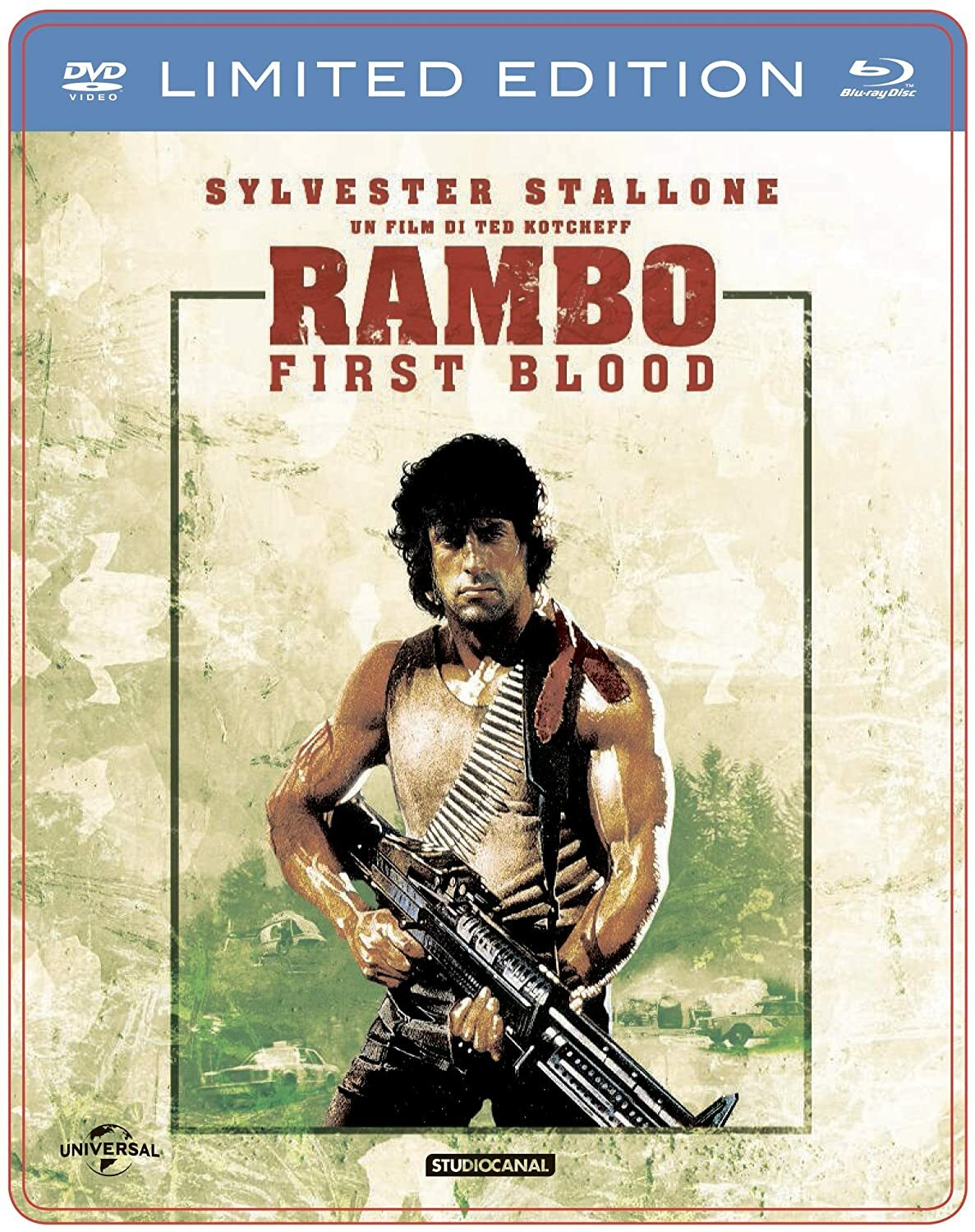 RAMBO FIRST BLOOD Limited Steelbook Edition Blu Ray + Dvd Sylvester Stallone
