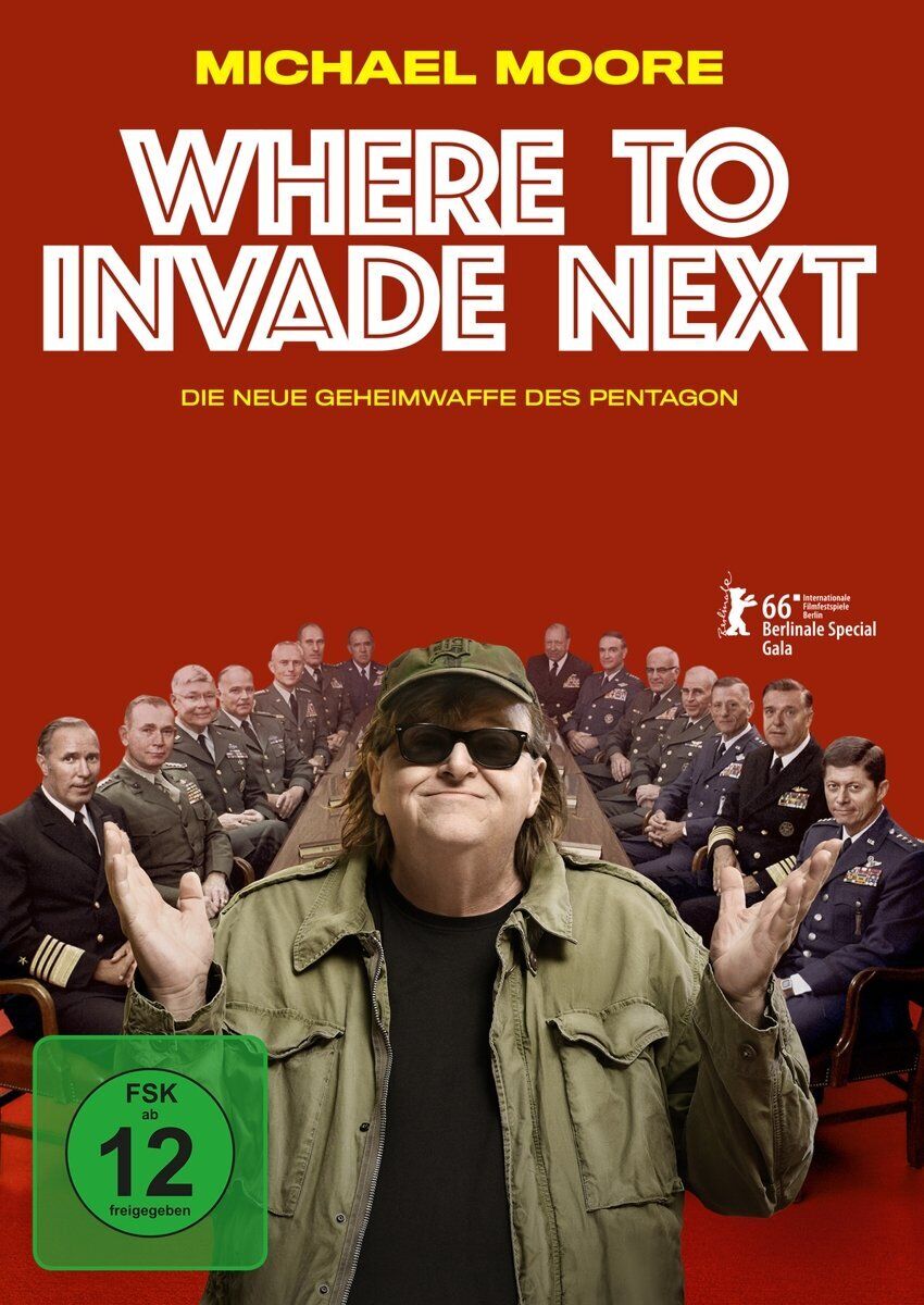 Where to Invade Next (DVD) Michael Moore Vigdis Finnbogadottir Jon Gnarr