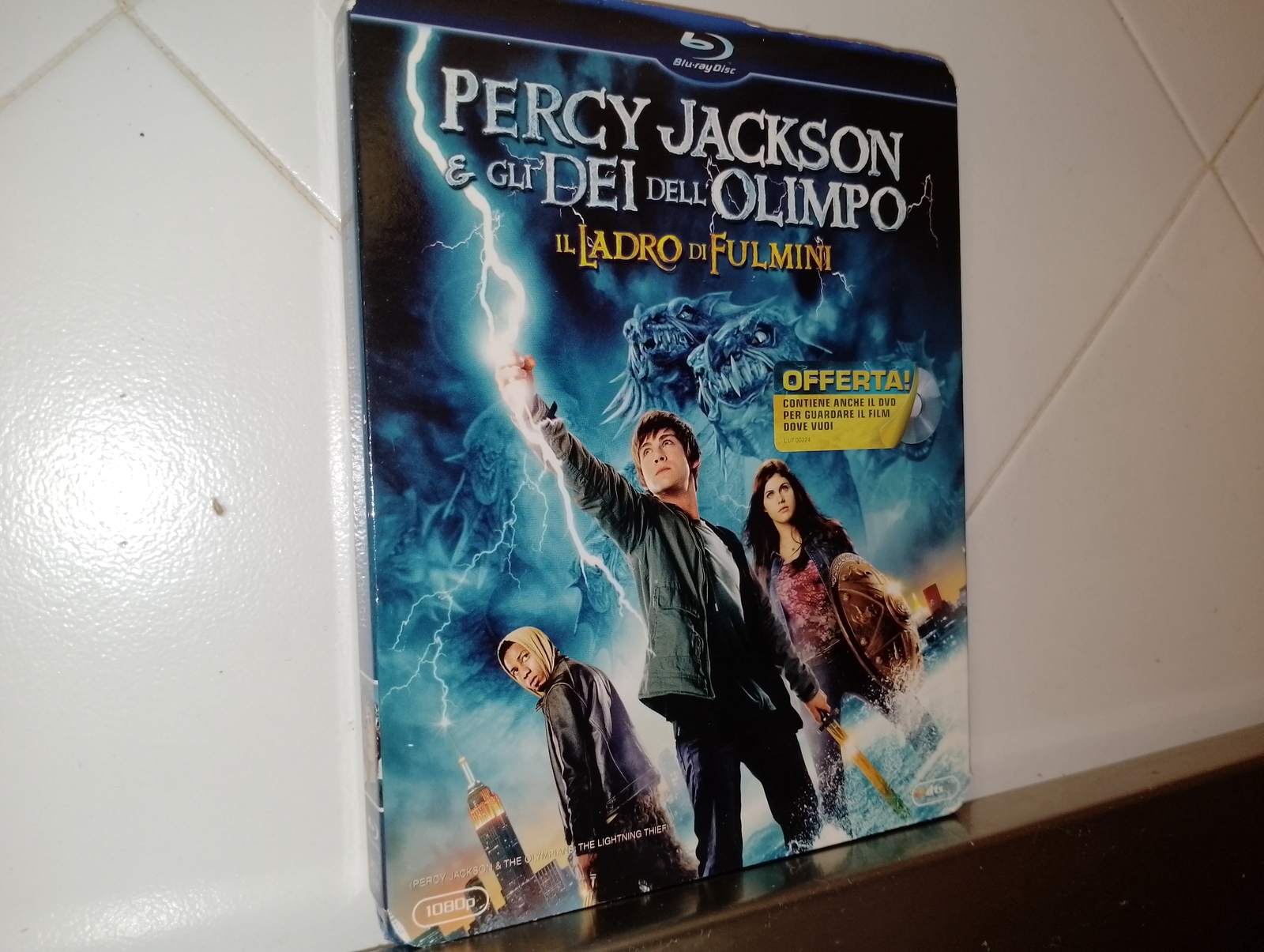 Percy Jackson E Gli Dei Dell Olimpo Il Ladro Di Fulmini Blu Ray + Dvd Nuovo