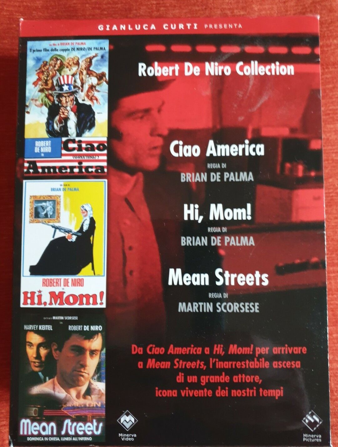 Robert De Niro Box 3DVD Ciao America,Hi Mom, Mean Street NUOVO