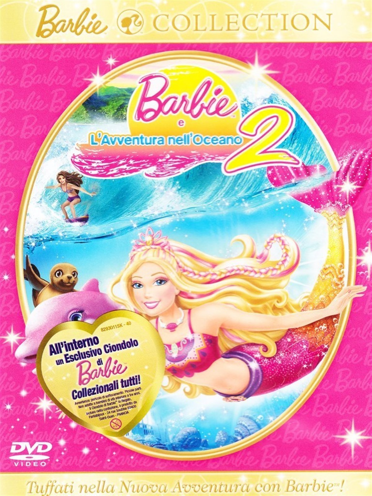 FILM DVD - BARBIE - BARBIE E L'AVVENTURA NELL'OCEANO 2 CON CIONDOLO - Nuovo!!