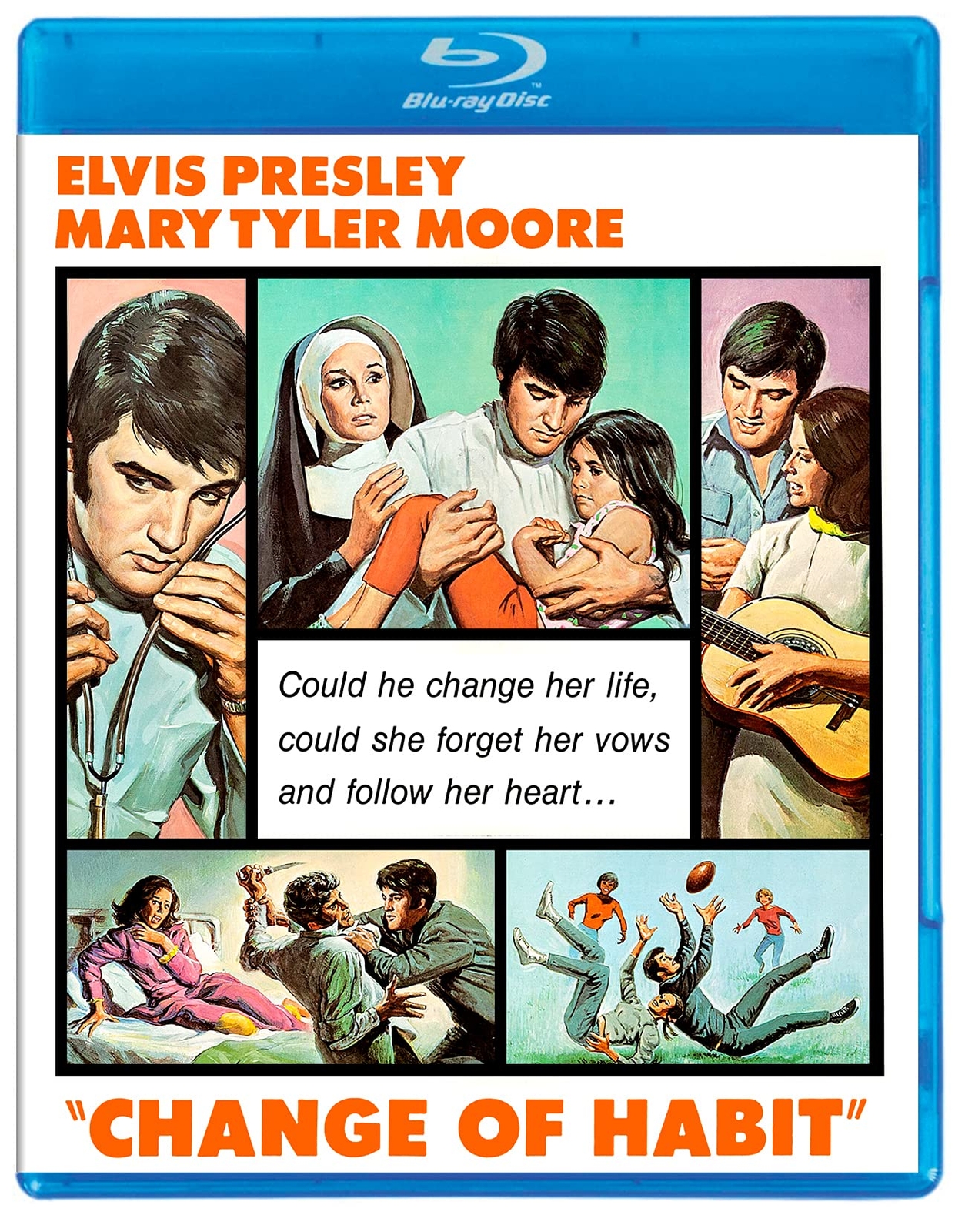 Change of Habit (Blu-ray) Elvis Presley Mary Tyler Moore Barbara McNair Ed Asner