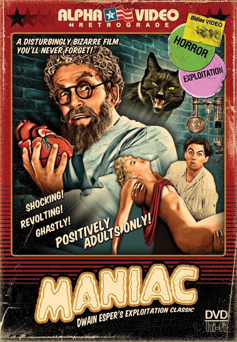 Maniac (DVD) Woods Bill Carpenter Horace Edwards Ted Diller Phyllis Ramsey Thea