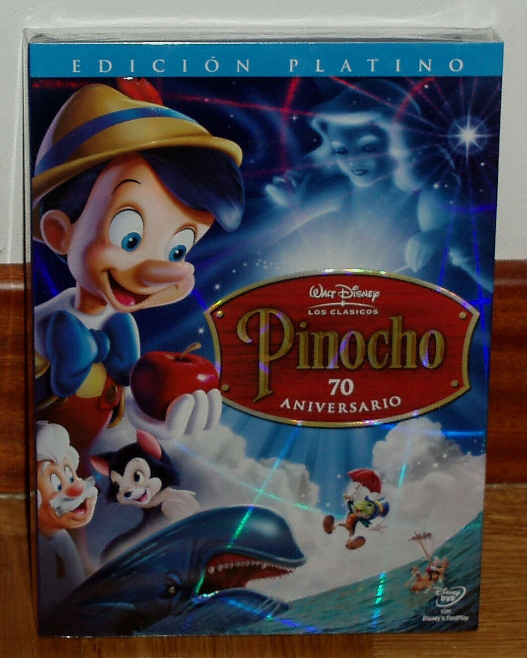 Pinocchio Disney Nuovo Sigillato 2 DVD Slipcover 70 Anniversario (Senza