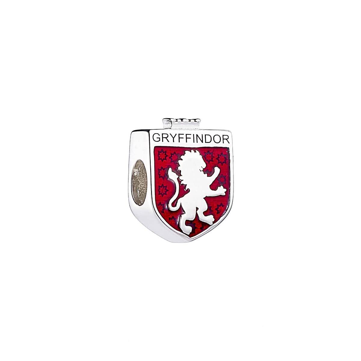 HARRY POTTER Sterling Silver Gryffindor House Shield Spacer Bead, Sterling zilve