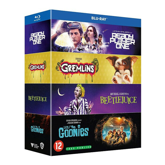 Le Goonies +Gremlins+Beetlejuice+ Ready Player One Cofanetto Blu-Ray Nuova