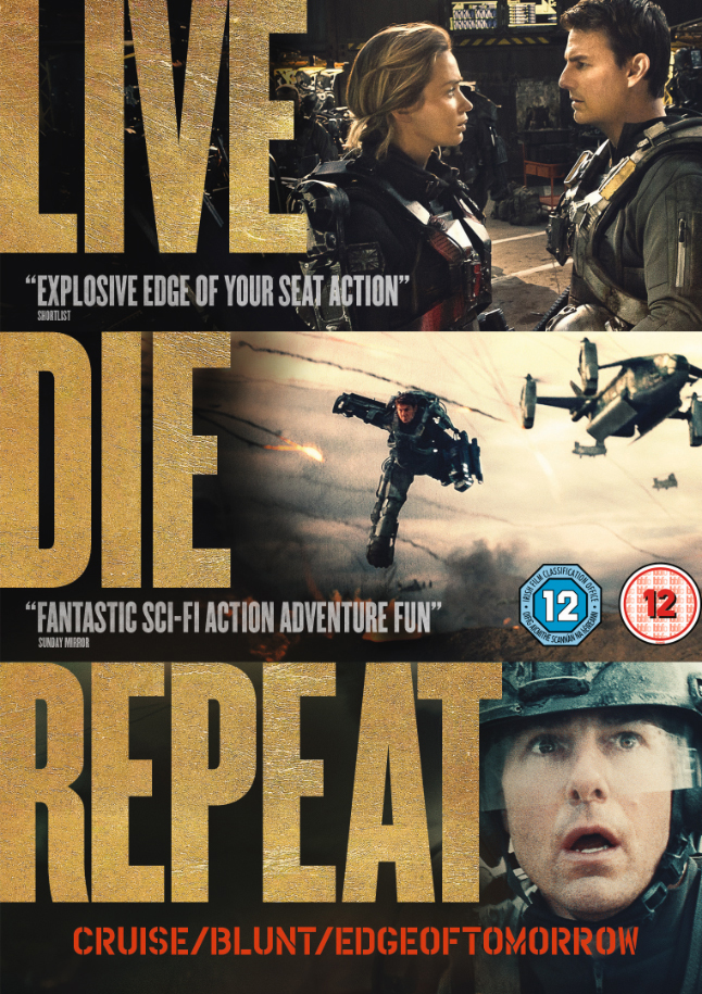 Live Die Repeat: Edge of Tomorrow (DVD) Bill Paxton Brendan Gleeson Emily Blunt