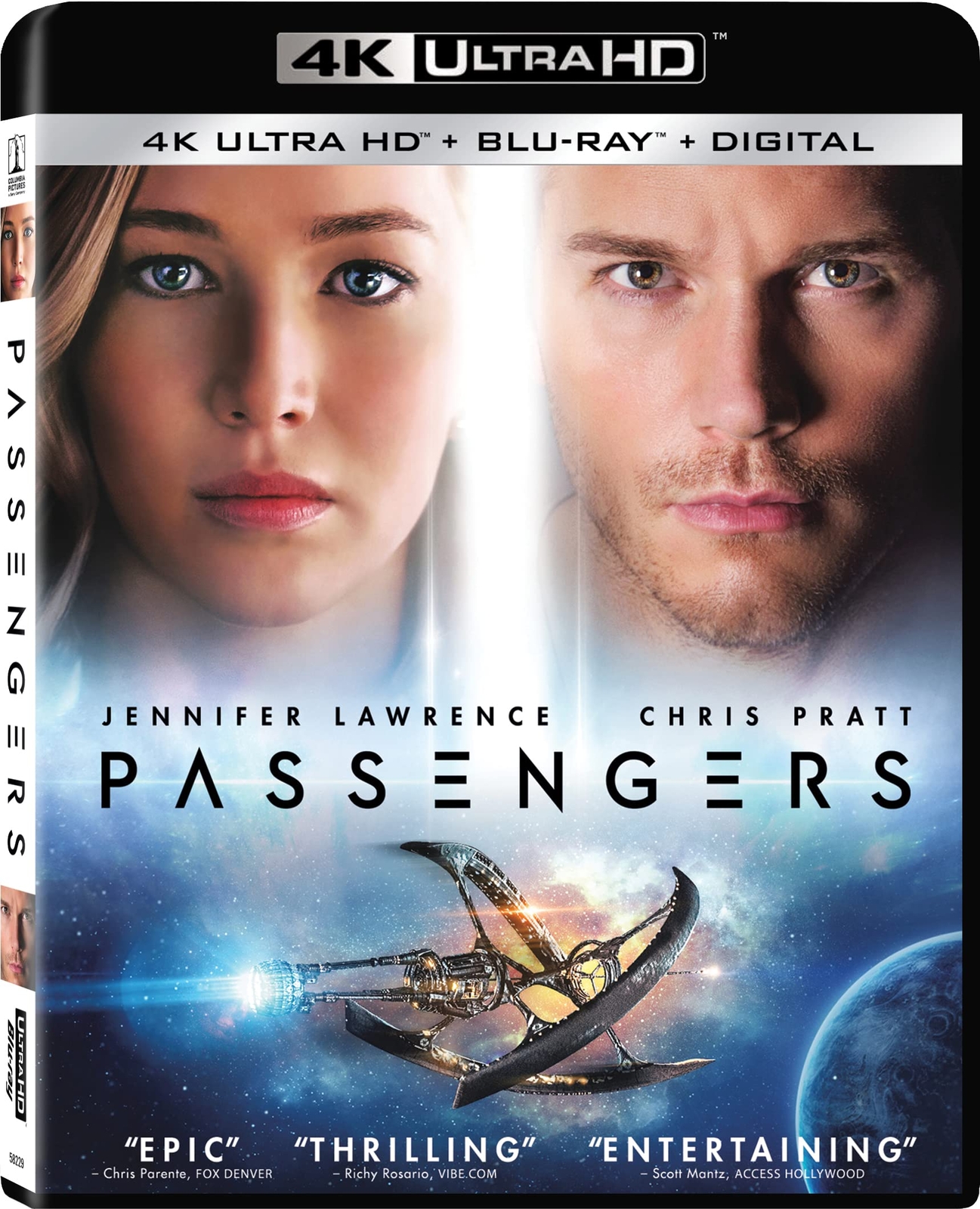 Passengers 4K UHD (4K UHD Blu-ray) Jennifer Lawrence Chris Pratt Michael Sheen