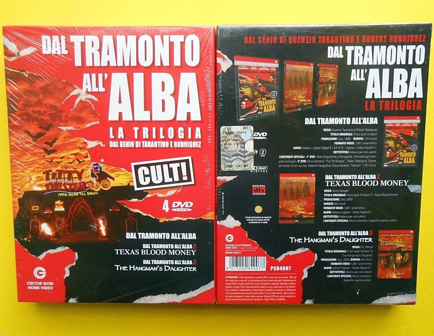 quentin tarantino dal tramonto all'alba texas blood money box 4 dvd cofanetti gq