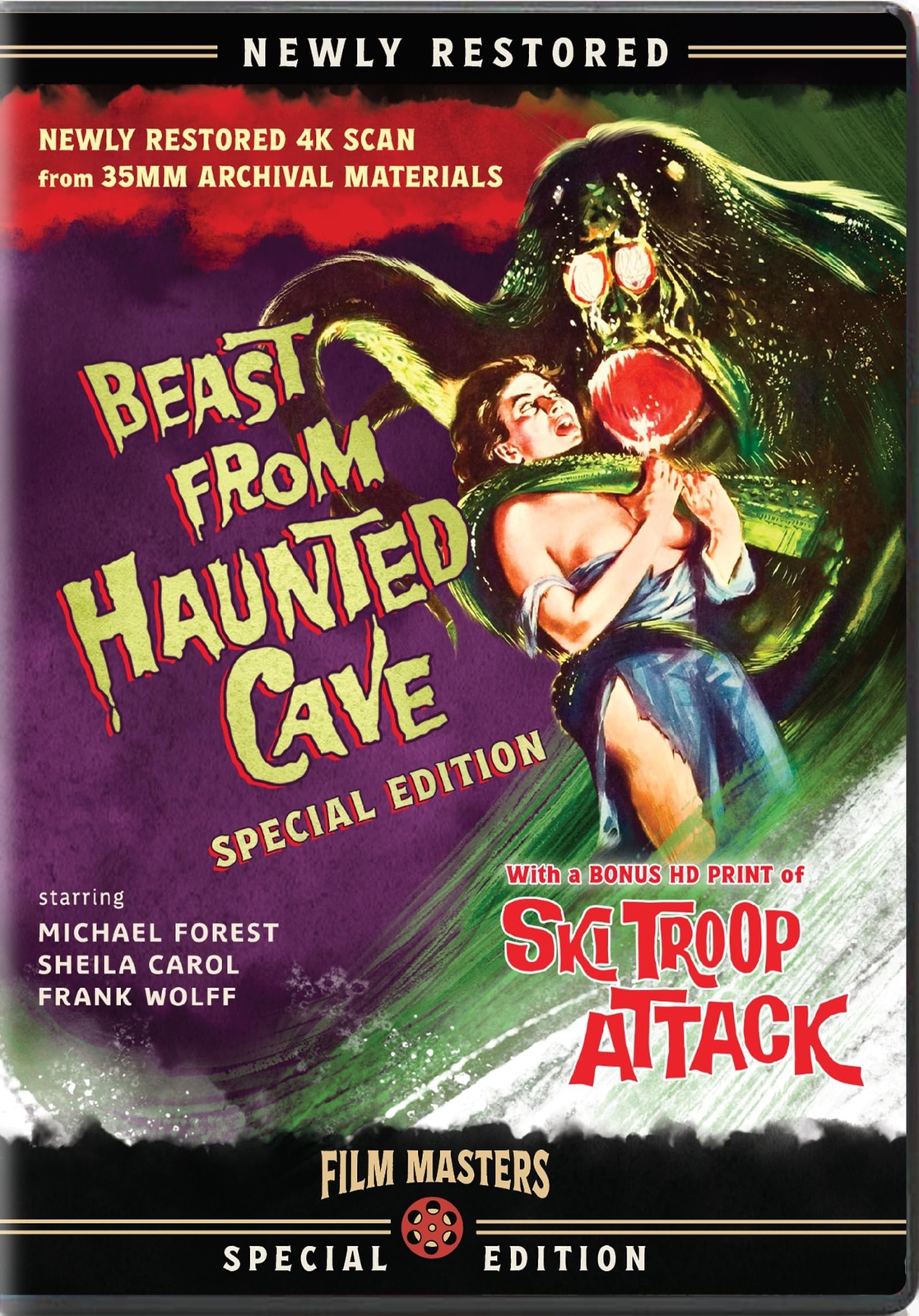 Beast From Haunted Cave + Ski Troop Attack Double Feature (DVD) Michael Forest