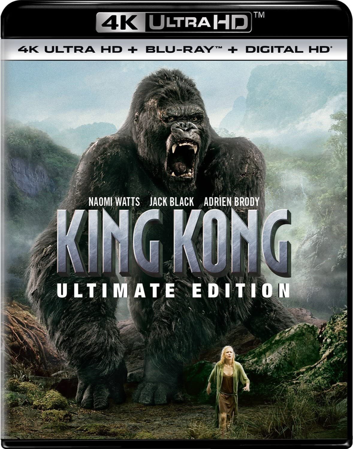 King Kong (Blu-ray) Naomi Watts Jack Black Adrien Brody Jamie Bell Andy Serkis