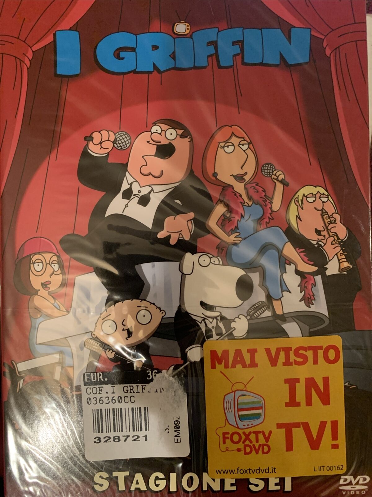 COFANETTO DVD - I GRIFFIN STAGIONE SERIE 6 SERIE TV - 3 DVD - Nuovo Sigillato