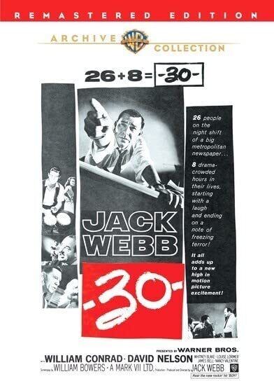Thirty (-30-) (DVD) David Nelson Jack Webb William Conrad