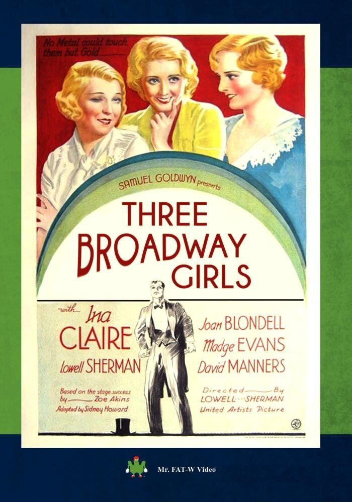 Three Broadway Girls (DVD) David Manners Ina Claire Joan Blondell Lowell Sherman