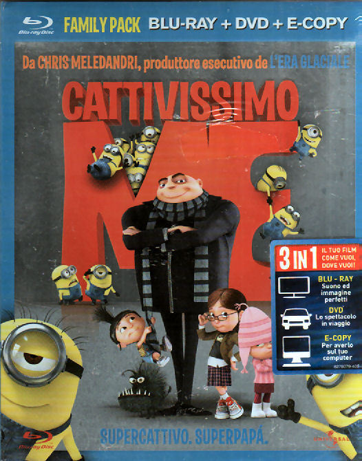CATTIVISSIMO ME  (Blu-Ray 3D + Blu-Ray Disc + E-Copy) BLUE RAY NUOVO