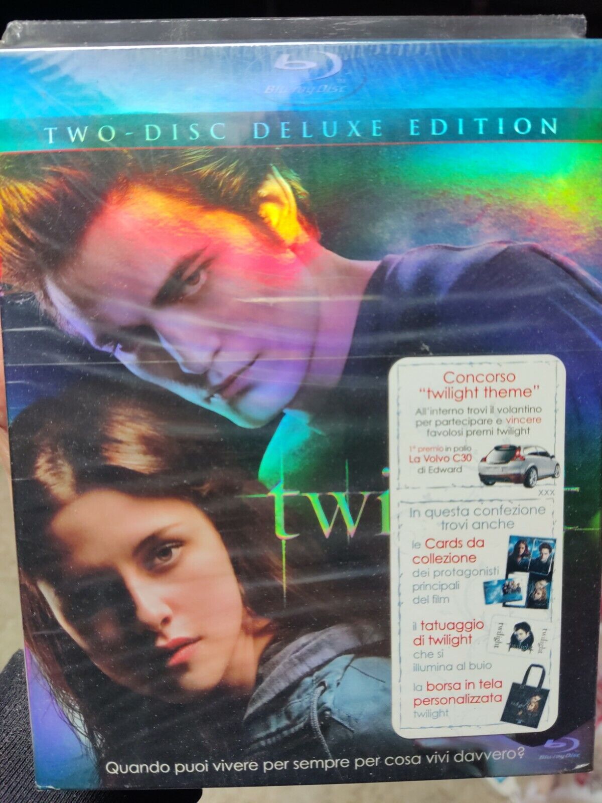 TWILIGHT - DELUXE LIMITED EDITION BLU RAY + cards + borsa + tatuaggio SIGILLATO