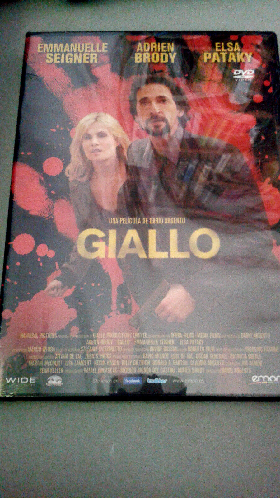 DVD " Giallo " Sigillata Dario Argento Adrien Brody Elsa Pataky Emmanuelle