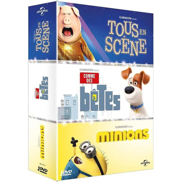 Tutti IN Scena + Come Des Bestien + Minions Cofanetto DVD Nuova
