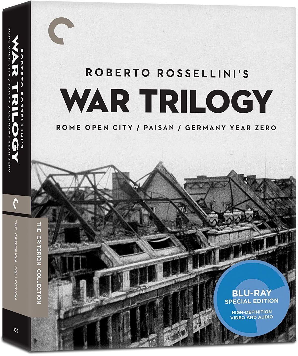 Roberto Rossellini's War Trilogy (Rome Open City, Paisan, Germany Year (Blu-ray)